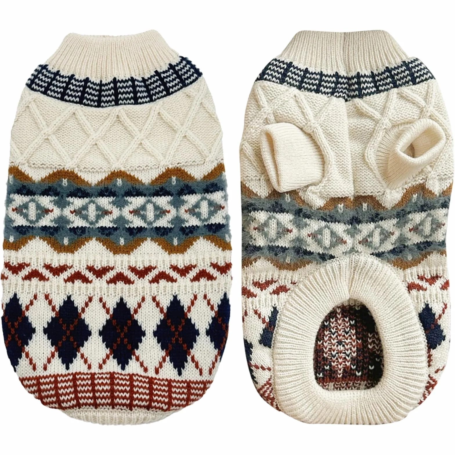 TYXHXTF Maglione per cani, Maglione Cane di Taglia Piccola, Cappottino Lavorato a Maglia, Cappotto Invernale per Cani, Scaldino Ispessimento Pullover Maglieria Cappotto All'uncinetto Vestiti