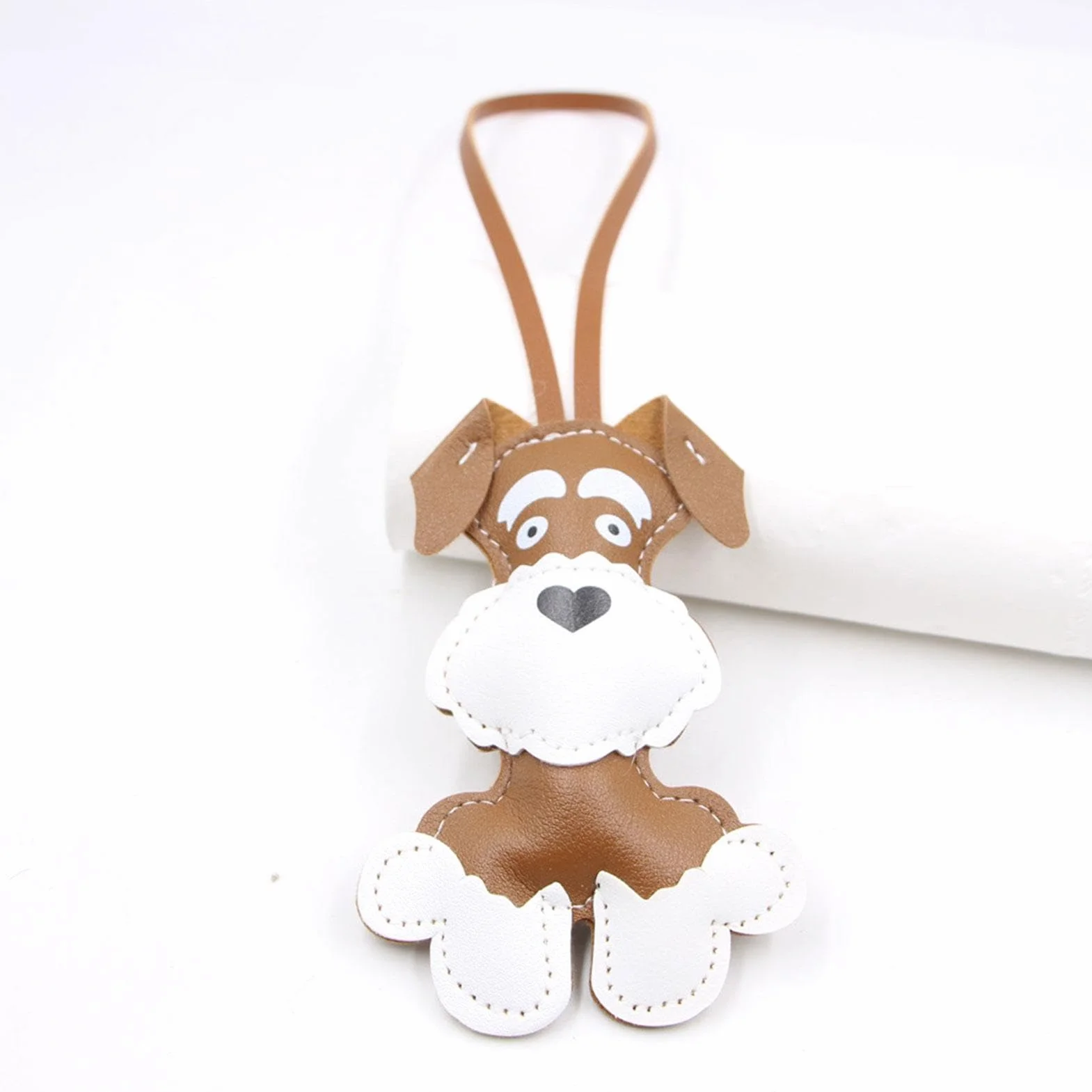 Borsa per cani, charme, borsa per animali in pelle, con ciondolo a forma di cucciolo, in pelle PU, per donne e ragazze