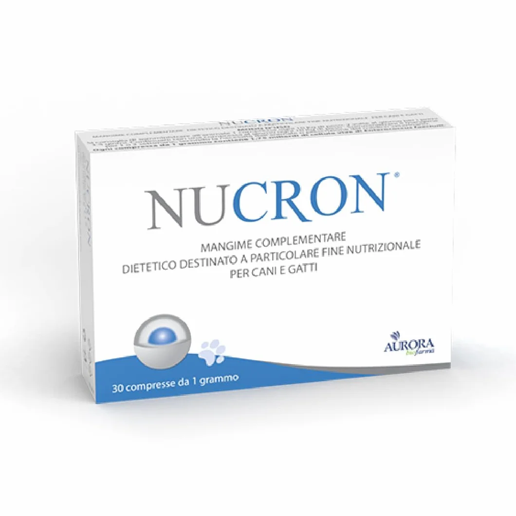 Aurora Biofarma Nucron 30 Compresse - Mangime complementare dietetico destinato a particolare fine nutrizionale per cani e gatti