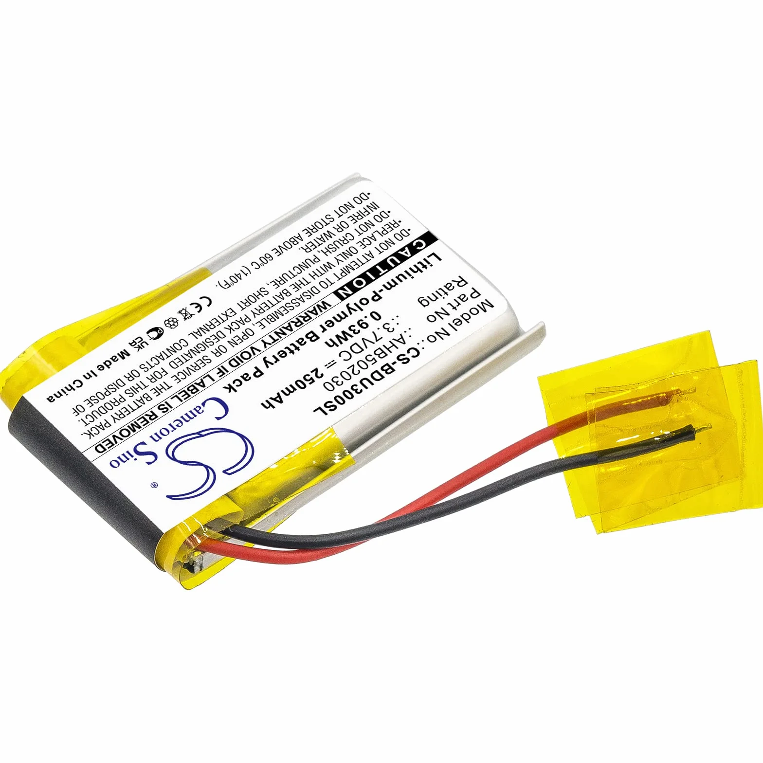 TECHTEK Batteria 250mAh compatibile con [Teufel] AIRY, per [Bosch] BDU3XX, Intuvia Display, Intuvia E, Performance Line CX sostituisce 502030, AHB502030