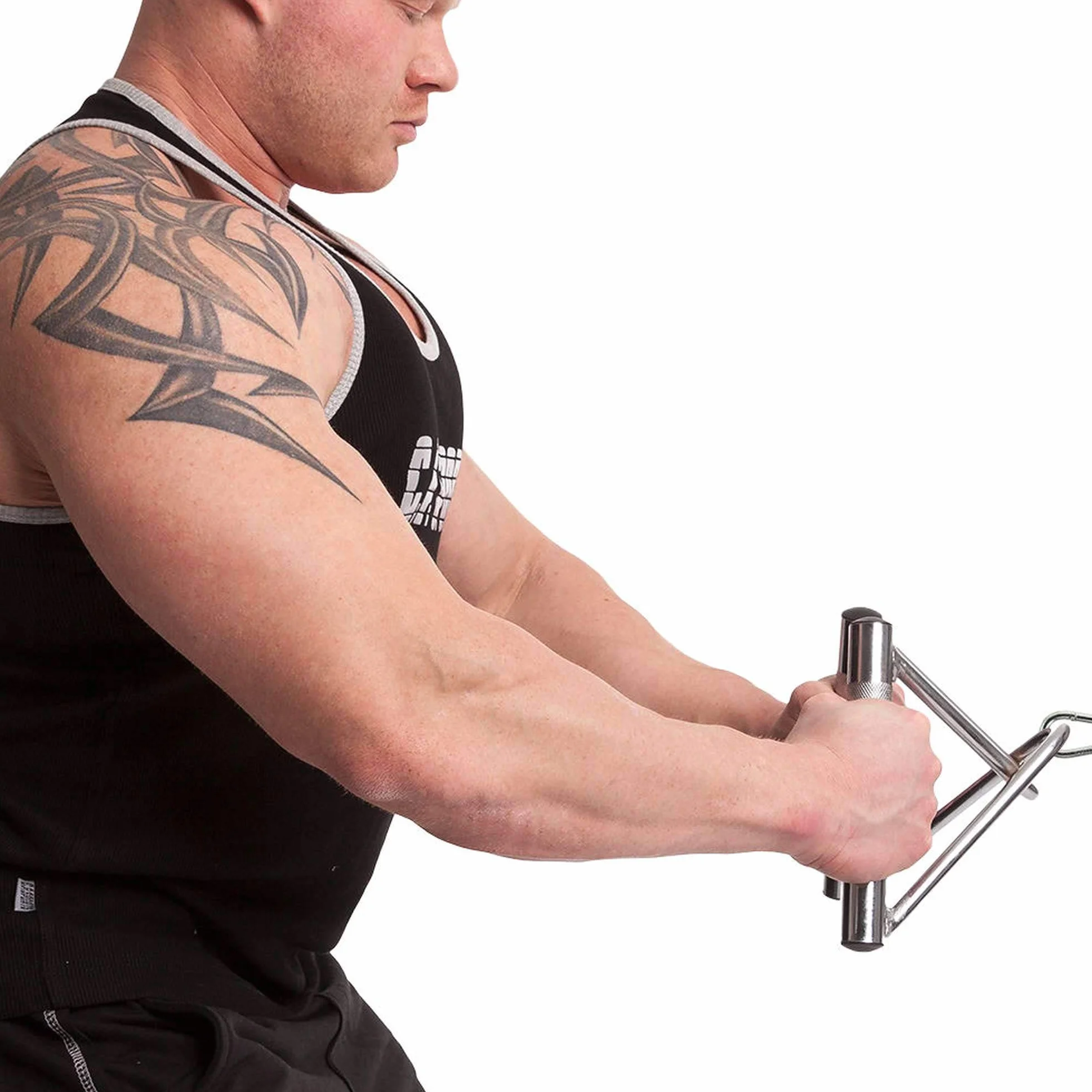 C.P.Sports Impugnatura a Triangolo con Moschettone per Bodybuilding Strength Training