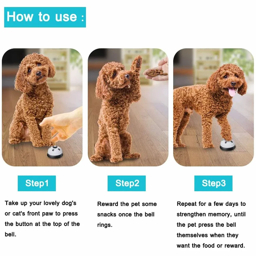 Set di 2 Campanello per Cani per Allenamento alla Porta - Campanelli da Suonare per Uscire, Dispositivo di Comunicazione per Cani e Gatti