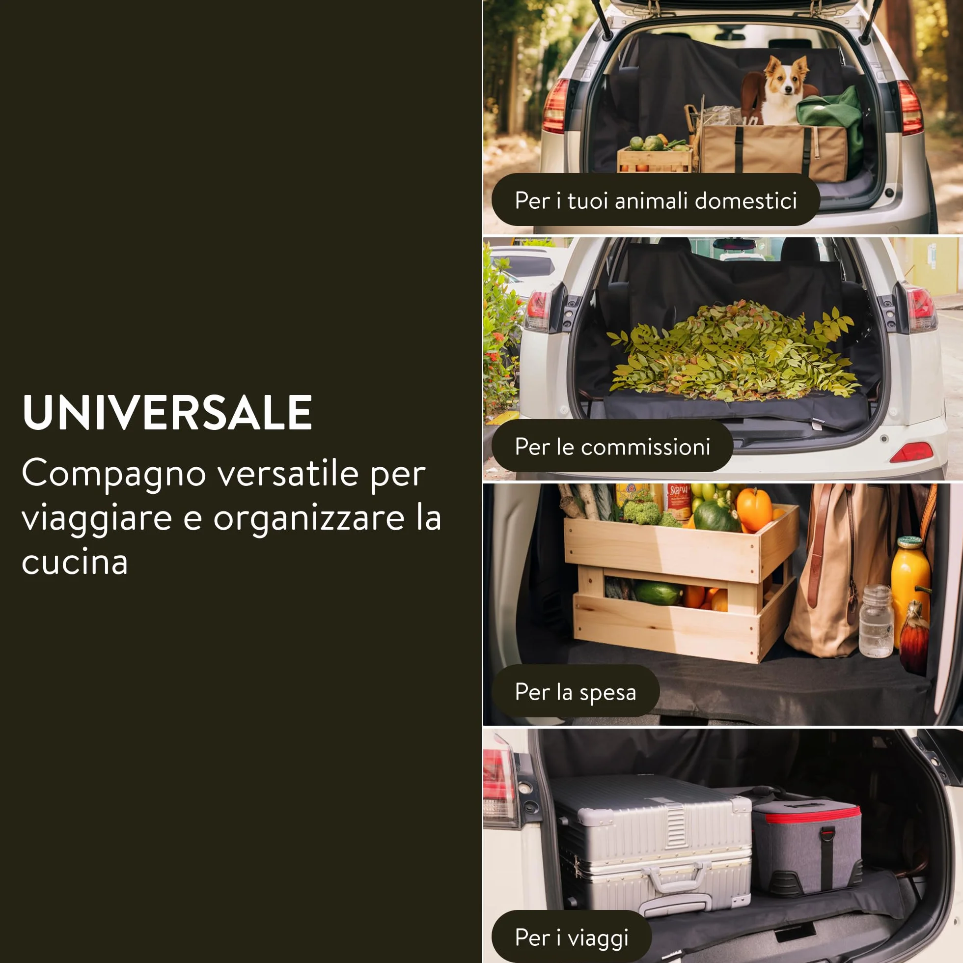PRETEX Telo Auto per Cani - Copertura Protettiva per Baule - Coperta Auto Copribaule - Telo Macchina per Cani Impermeabile - Protezione Bagagliaio Universale