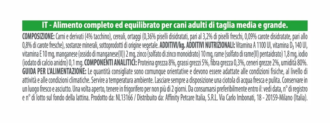 Natural Trainer Bocconcini per Cane Medium & Maxi con Tacchino 12x415g