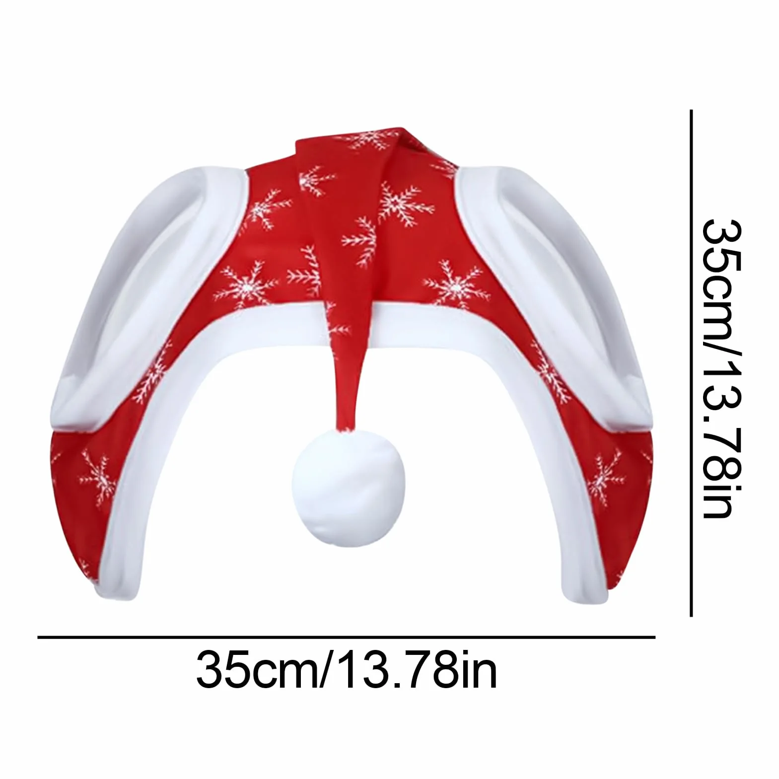Cappello di Natale per cavallo Babbo Natale copertura testa fiocco neve costume equitazione invernale
