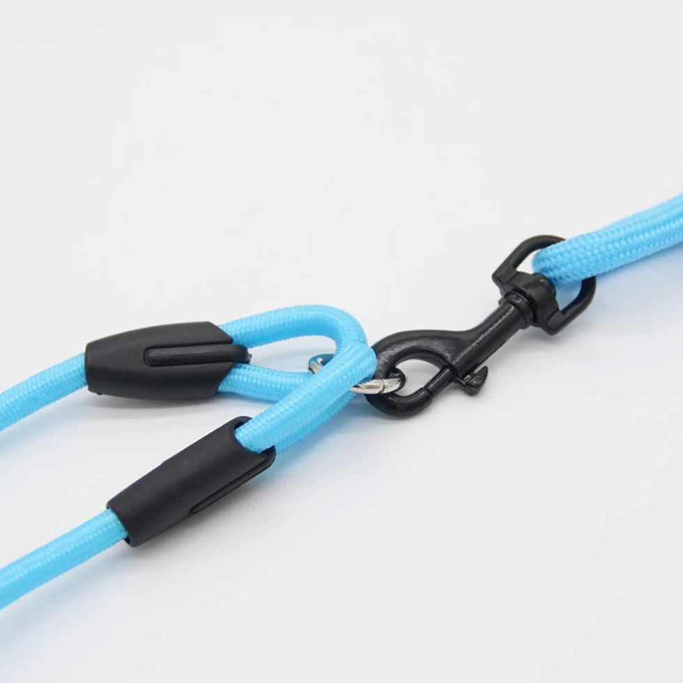 Guinzaglio per cani doppia corda in nylon da passeggio due cani accoppiatore guinzaglio doppio doppio guinzaglio da passeggio collare opzionale corda da tirare 1 pezzo corda rossa L 1.0 cm
