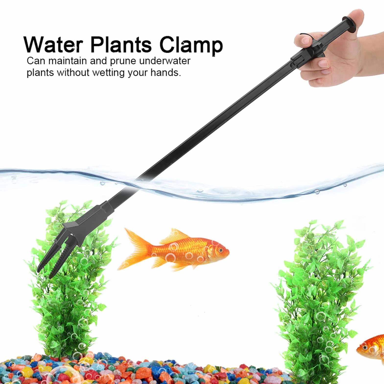 Pinza per piante acquatiche 50 cm plastica lunga acquario