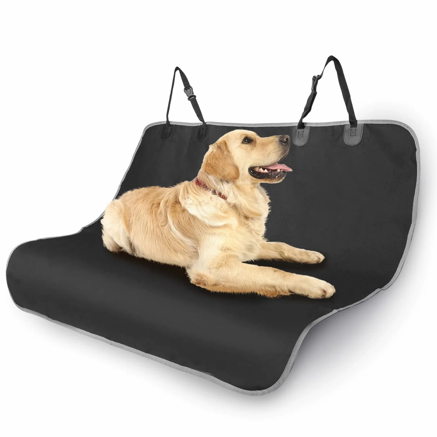 Nobleza Fodere sedili per Cani per Veicoli, Coprisedili Auto Posteriore Sedile dell'Auto di Panno Oxford Impermeabile Antigraffiato e Antiscivolo, Accessori Auto SUV Universale Nero 140 ×110 cm