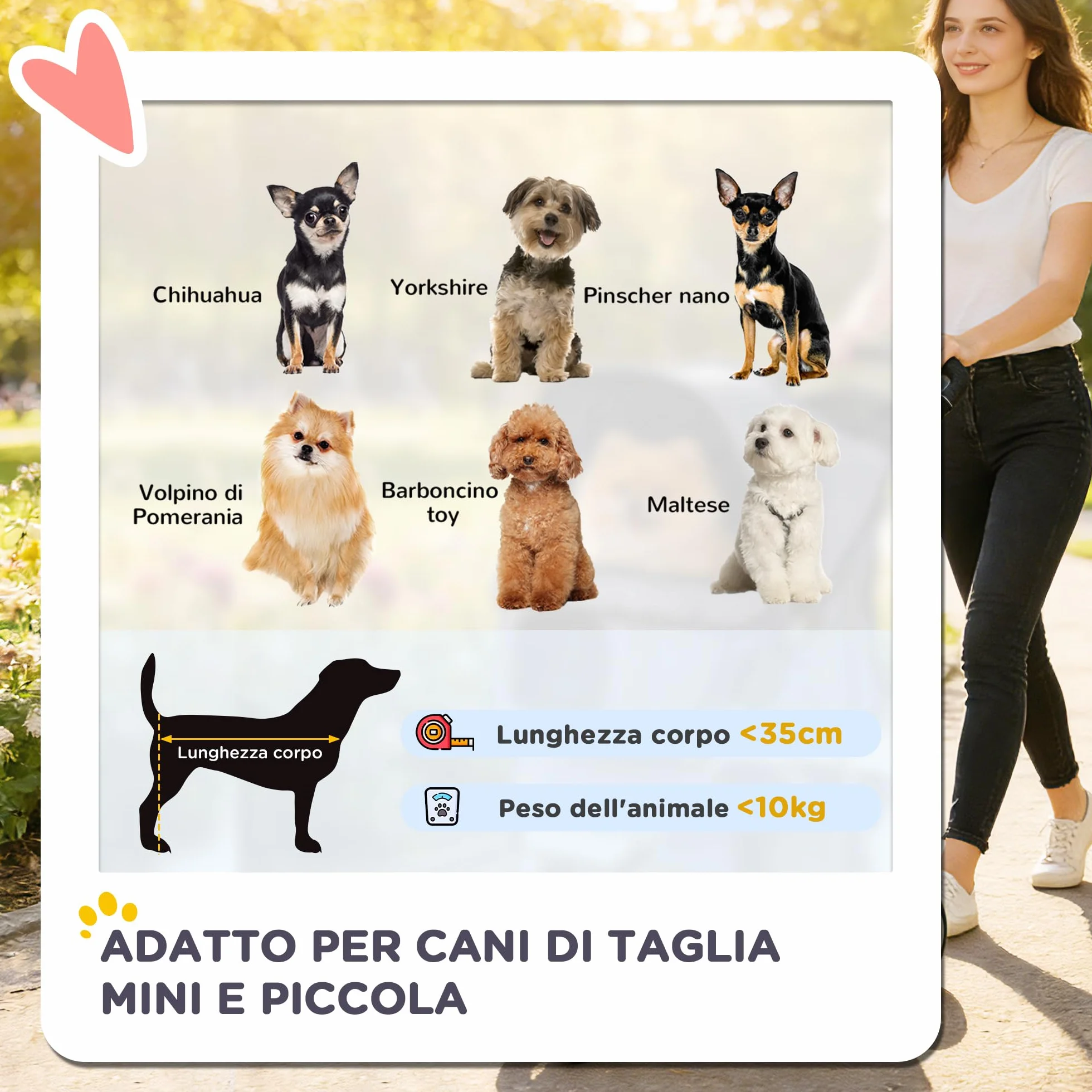 PawHut Passeggino per Cani Pieghevole Carrello per Animali Domestici Carrello Carrozzina Grigio 75 x 45 x 97cm