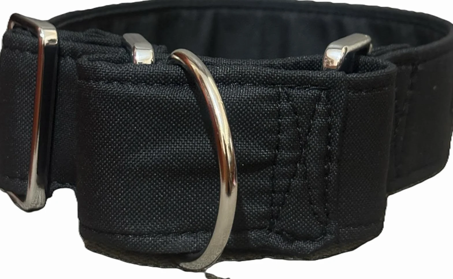 Martingala Khan obroża dla psa idrorepellente handmade nero L 40-55cm
