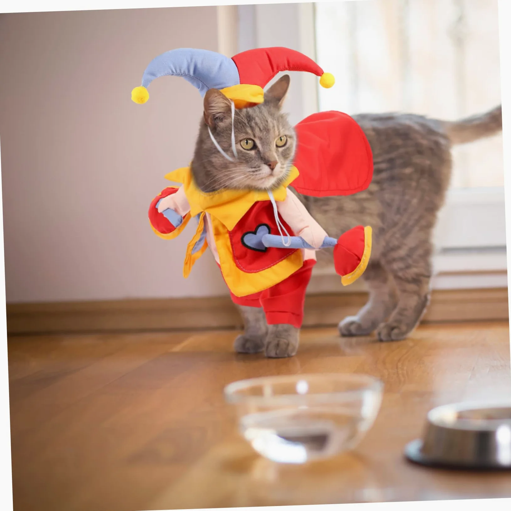Happyyami 2sets Costume Per Animali Domestici Cartone Cappello Decorativo Per Cani e Gatti Abbigliamento Cosplay Resistente Per Feste e Eventi Completo Per Cuccioli e Gattini