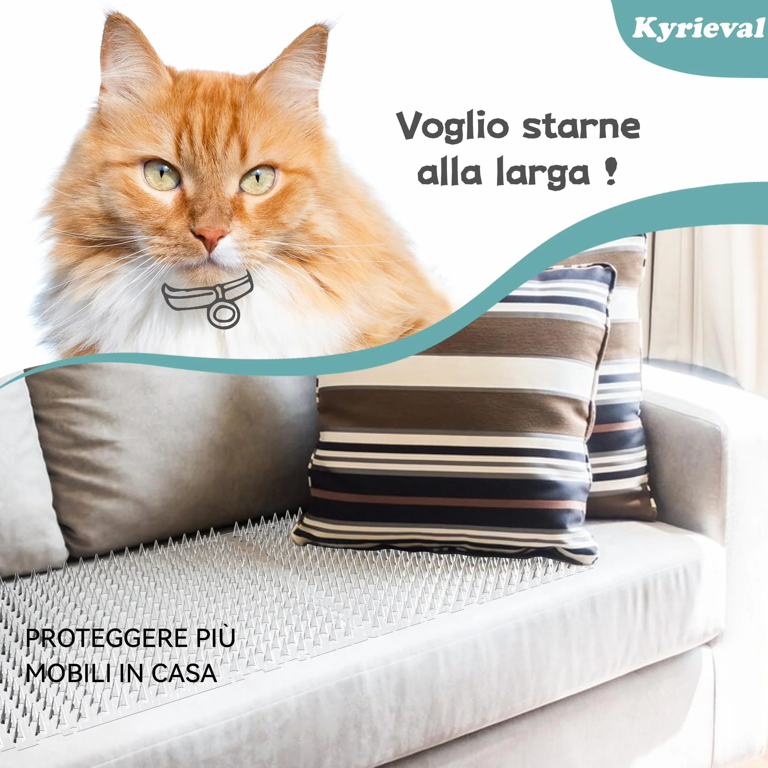Tappetino Repellente per Gatti 12 Pezzi – Repellente per Gatti Durevole per Uso Interno ed Esterno per Giardini, aiuole e balconi