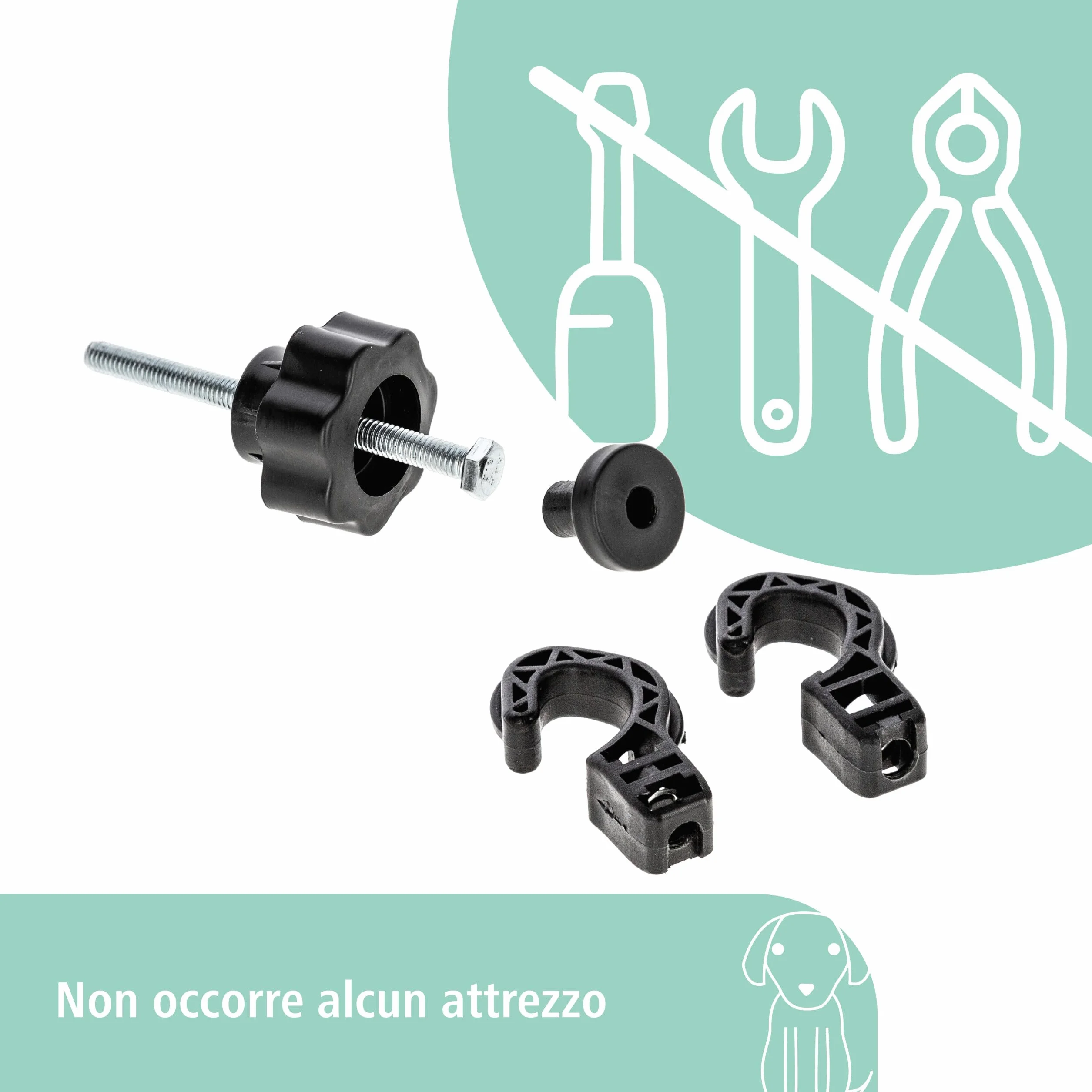 Kerbl Cancelletto di Sicurezza per Auto, Protezione Trasporto, Divisorio, Nero, 30 cm, 96-145 cm, Metallo, Cani, Larghezza Regolabile
