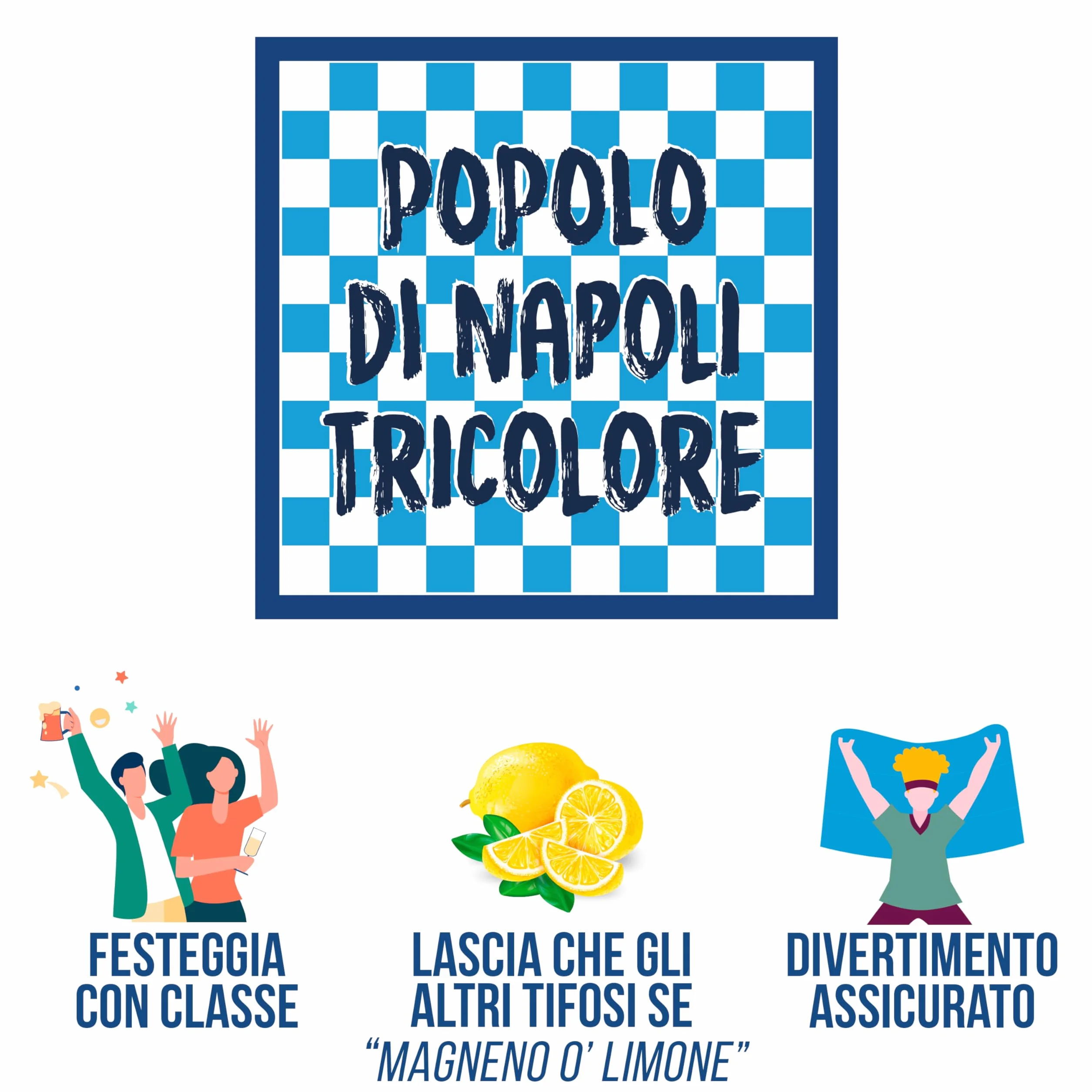 Bandiera 4° Scudetto Napoli 60x60 cm Gadget Tricolore