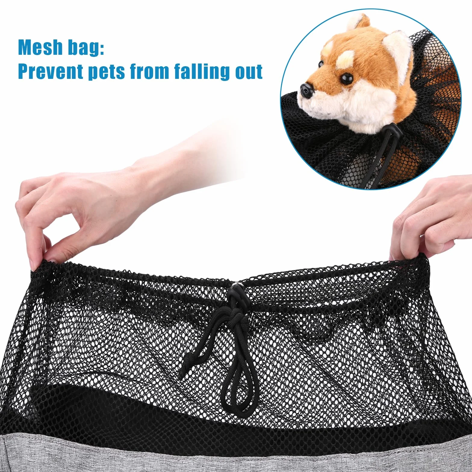 Ownpets Borsa da viaggio per animali domestici per cani piccola con tracolla regolabile