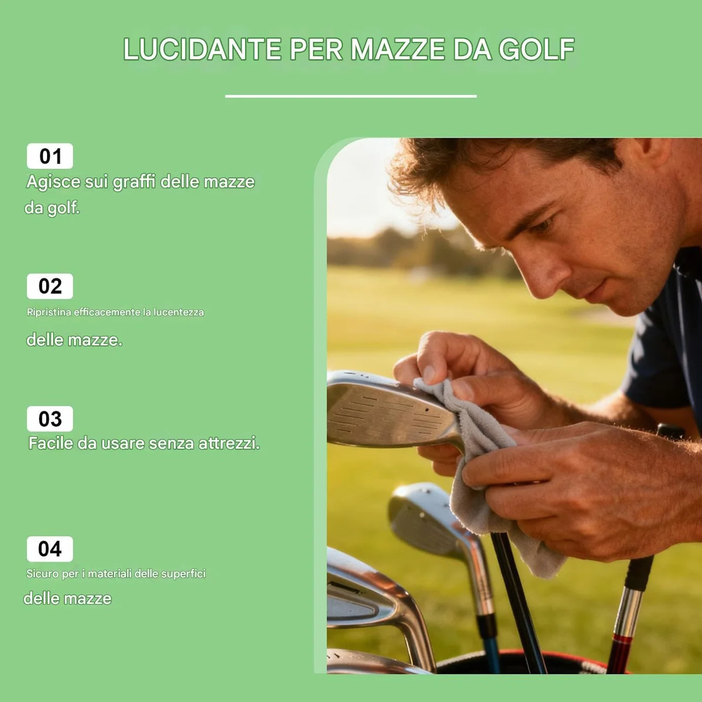 Teksome Lucido per Mazze da Golf 100ml Agente Lucidante Soluzione Manutenzione