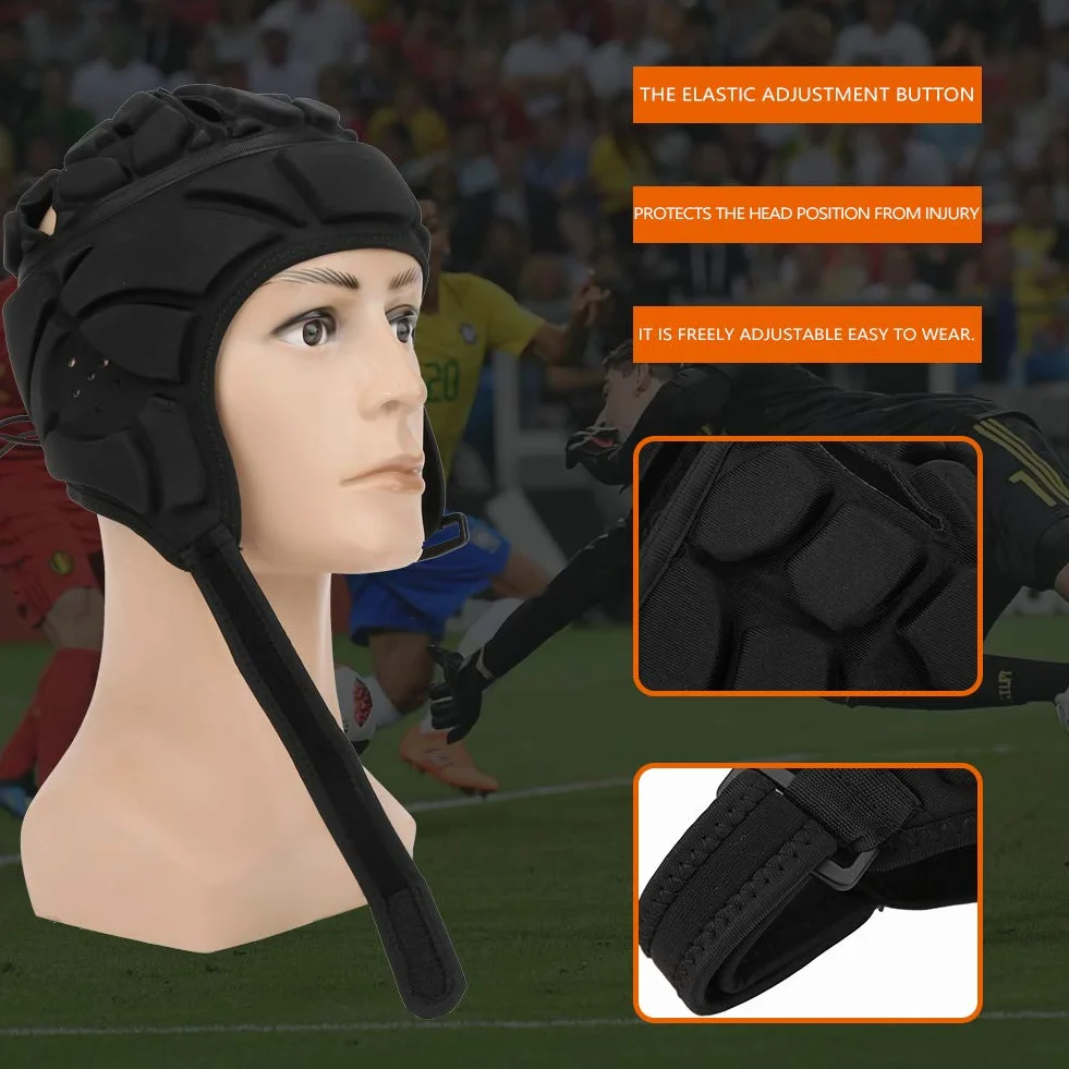Casco Football a Guscio Morbido Protezione Testa Imbottito per Calcio Rugby Baseball