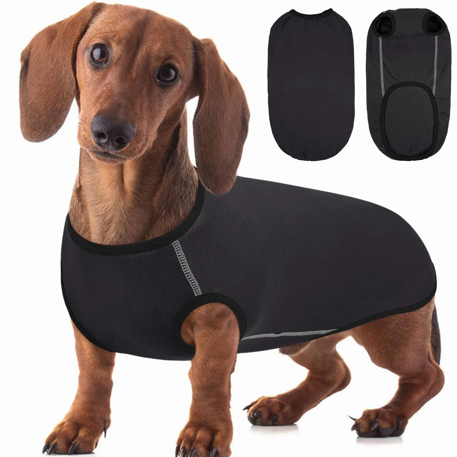 Maglione Per Cane Bassotto, Maglietta Per Cani Confortevole per Interno o Esterno - Grigio, XS