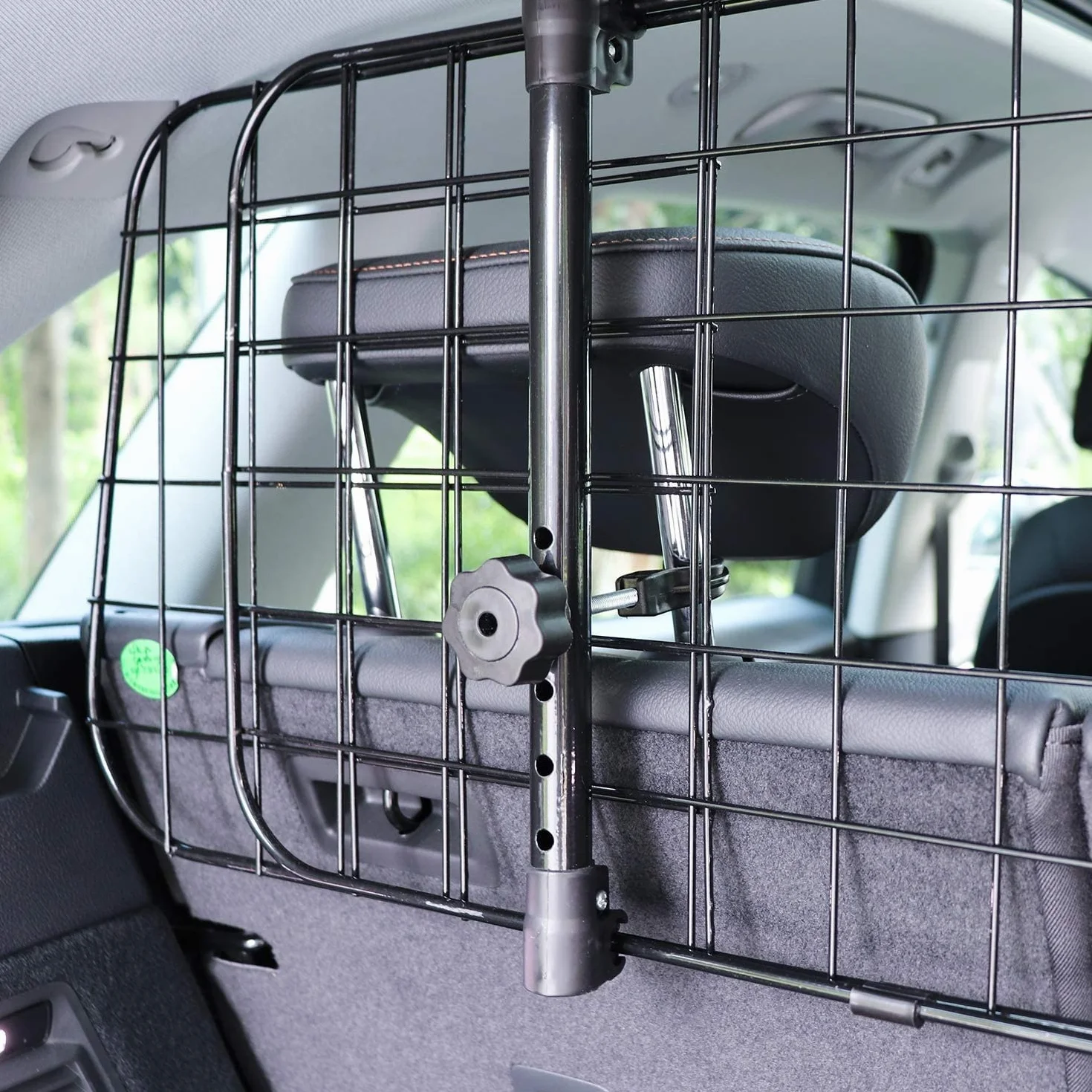 Nobleza-Barriera Protettiva per Auto per Cani,Separatore per Auto per Cani Universale Estensibile Barriera per Auto Barriera di Sicurezza a Griglia, 96-145x30cm in Acciaio