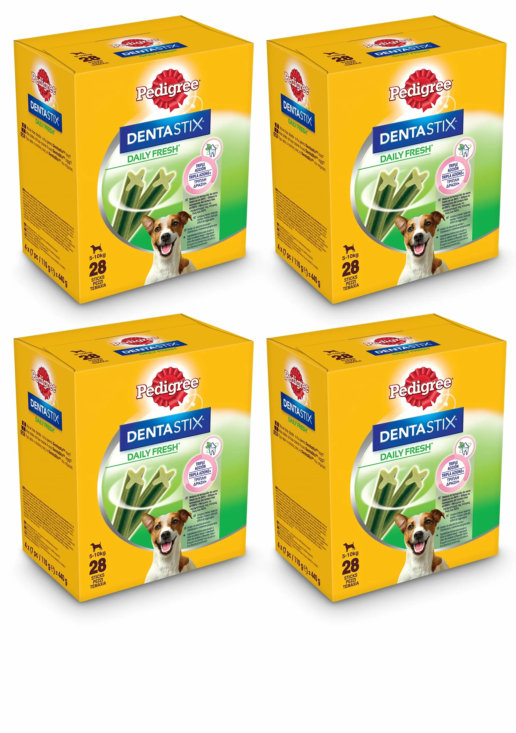 Pedigree Dentastix Fresh 112 Snack per la Igiene Orale (Cane Piccolo 5-10 kg) 440 g 28 Pezzi - 4 Confezioni da 28 Pezzi (112 Pezzi totali)
