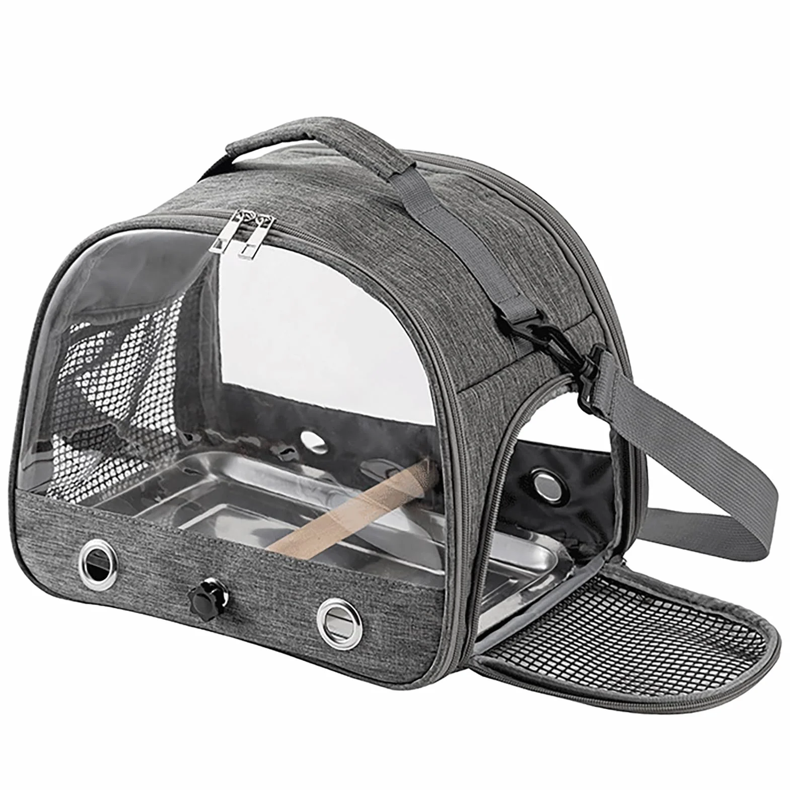 Uccello Borsa per il trasporto con finestra in PVC trasparente pappagalli zaino da viaggio portatile pieghevole per piccoli animali domestici