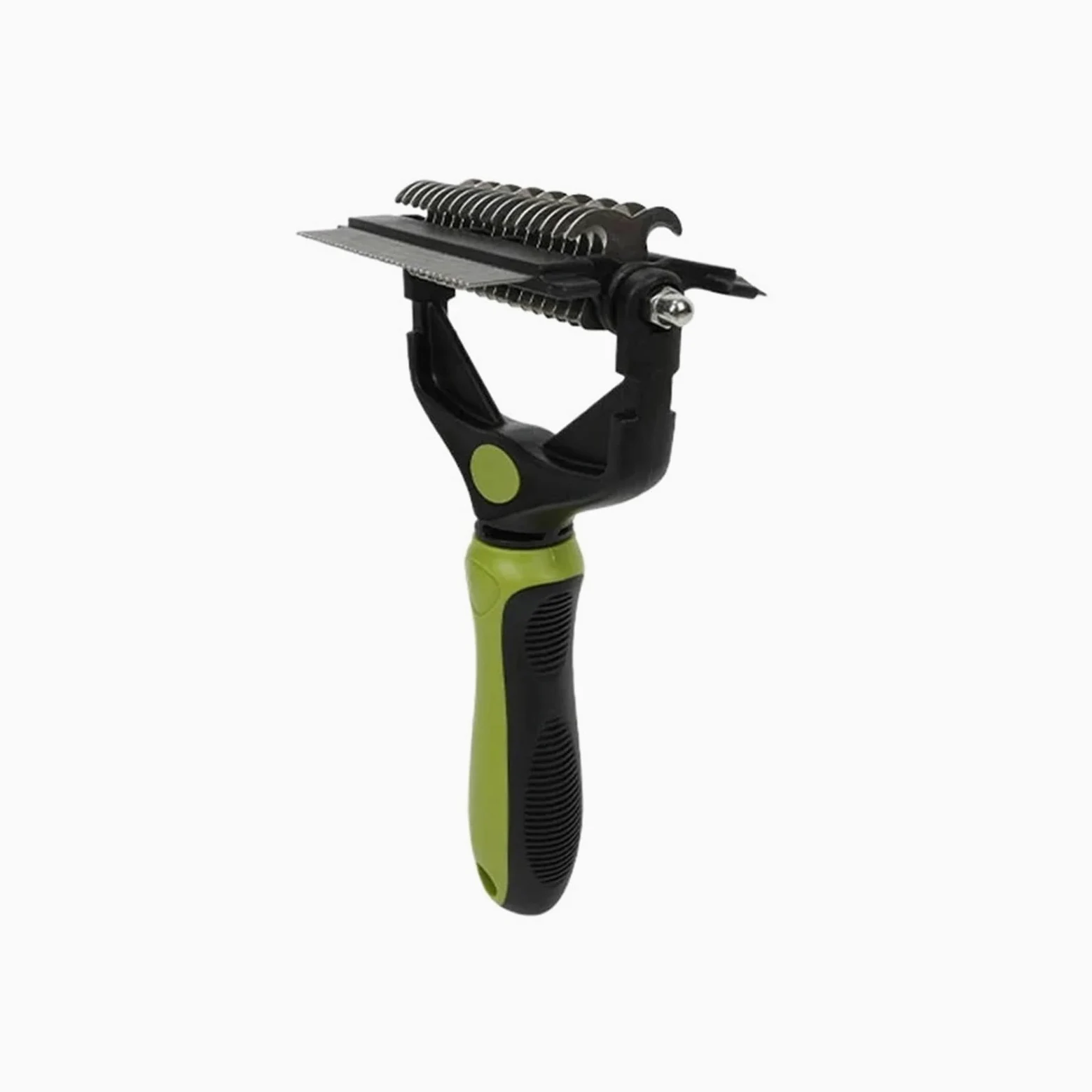 Spazzola for rimuovere i peli del cane dalla spazzola for deshedding 3 in 1(Green)