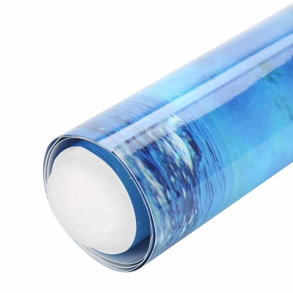 Fdit Acquario Sfondo Poster Fish Tank Sfondo PVC Adesivo Underwater Reef Decor Carta Adesiva Stickers Decalcomanie(76 * 30cm)