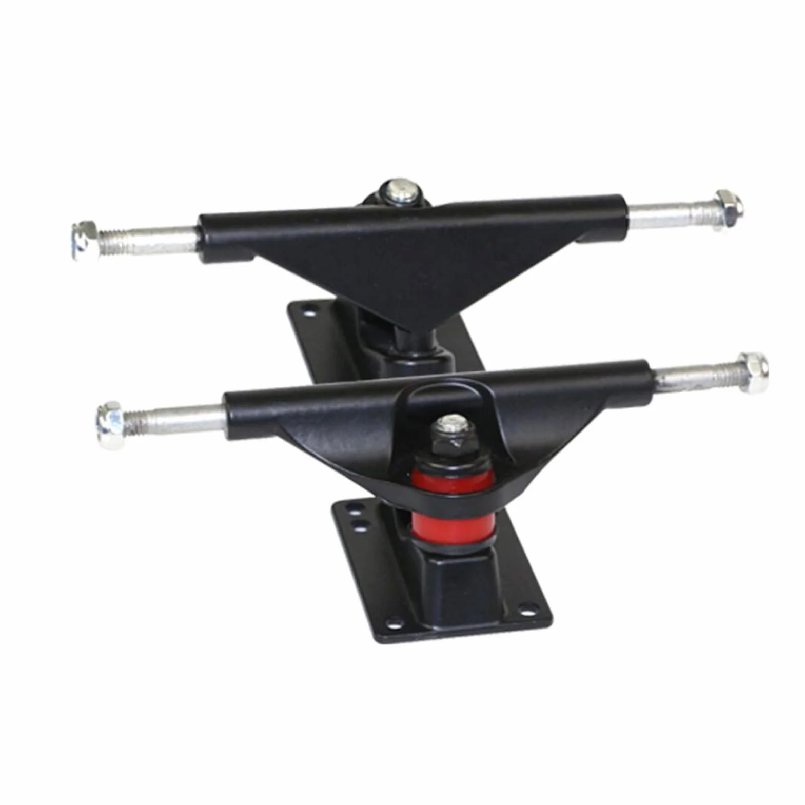Set Completo Skateboard con Truck Coppia in Metallo 4 Ruote PU 8 Cuscinetti Kit Montaggio Double Kick
