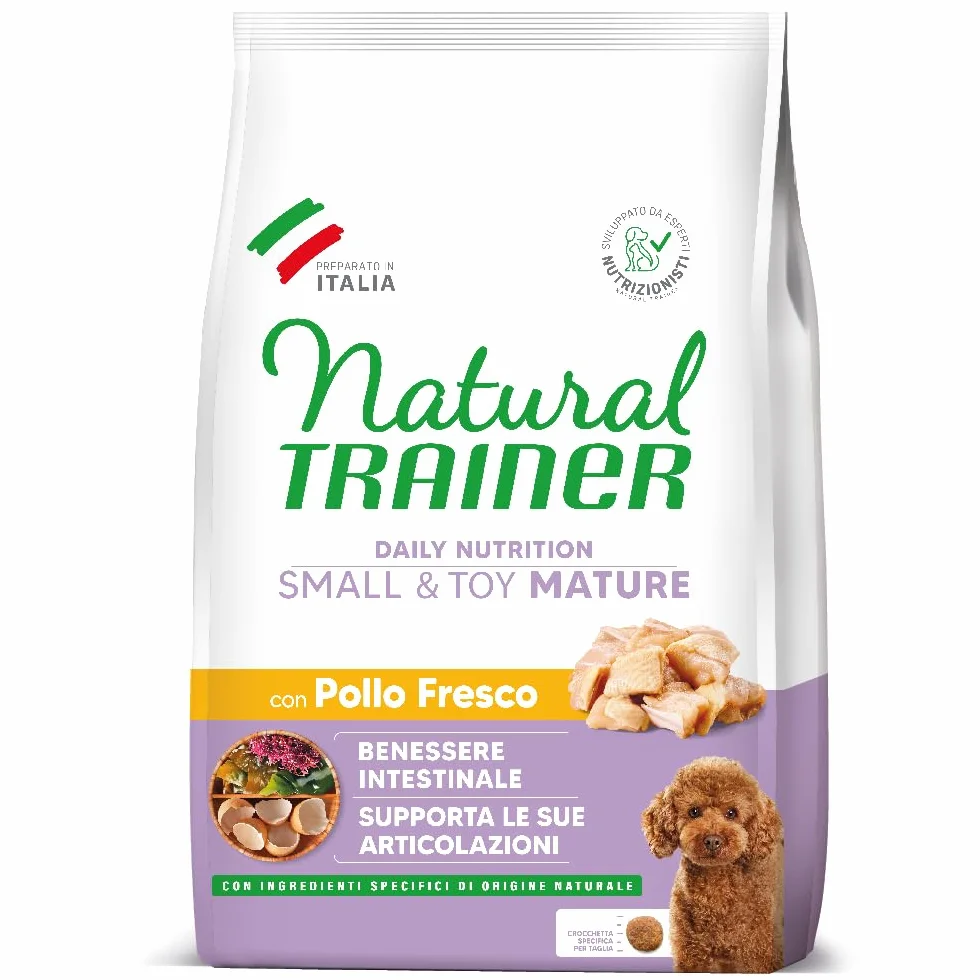 Trainer Natural Cibo per Cani Small and Toy Mature, Pollo, 2 Kg