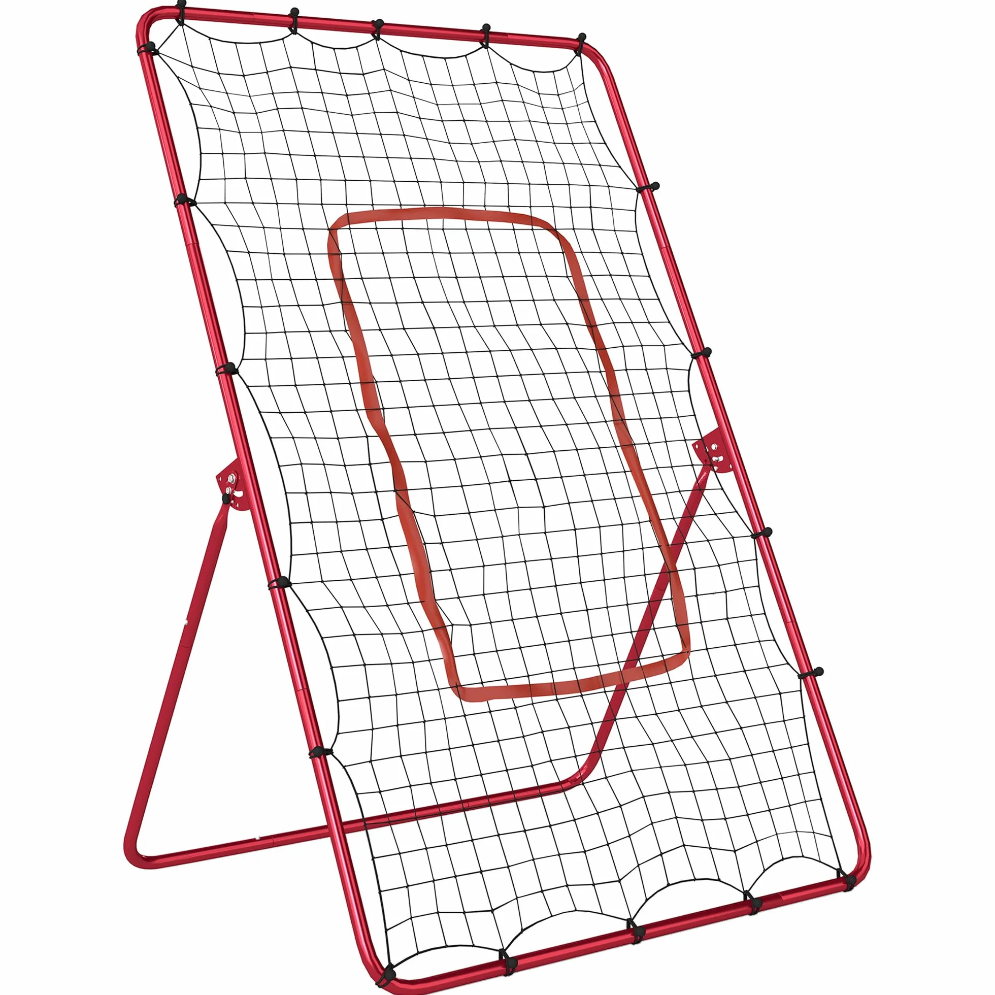 SPORTNOW Rete da Rimbalzo per Baseball, Rebounder Portatile con 4 Angolazioni Regolabili per Calcio, Baseball, Softball e Lacrosse, Per Lanci, Passaggi e Allenamento di Presa