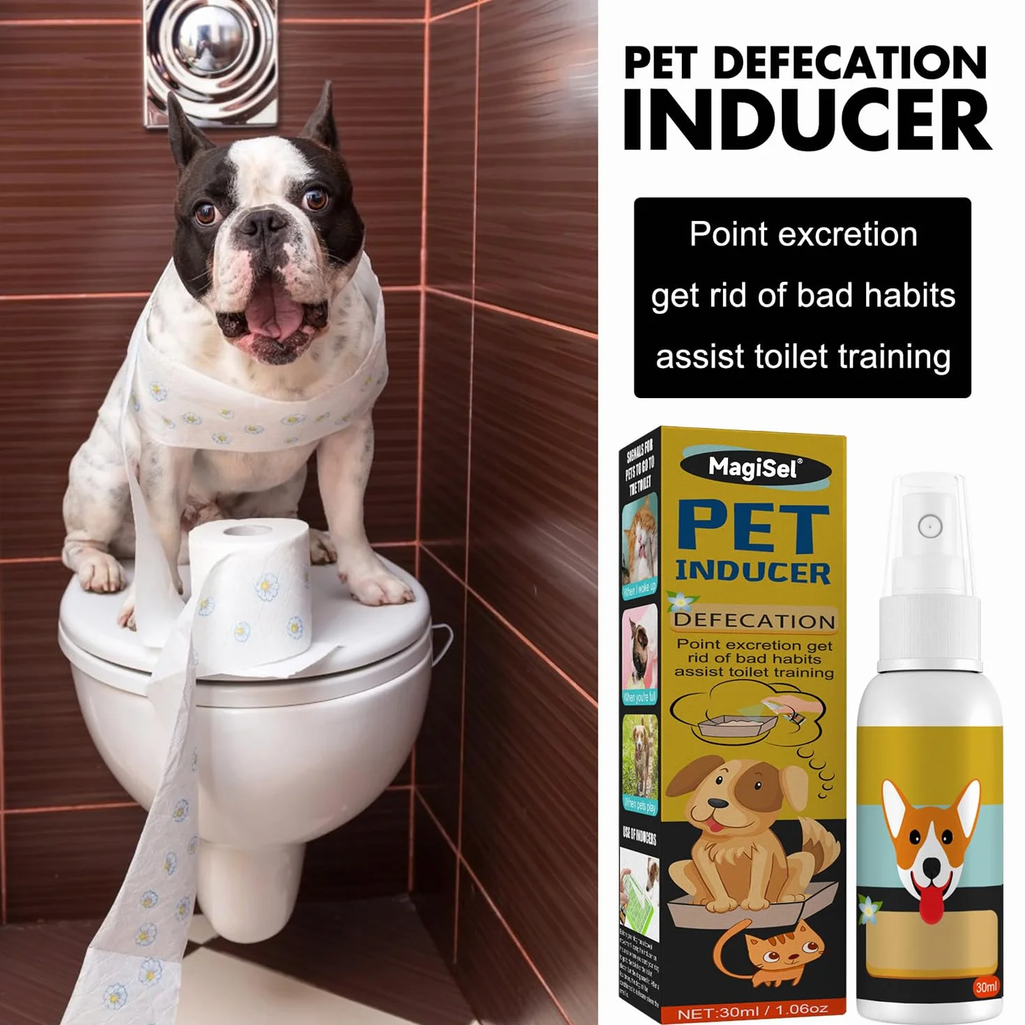 Spray Attrattivo Naturale, Spray Per Addestramento Del Cane, Sprays Per Cani E Cuccioli, Sprays Pers Canis Addestrare Il Vasino, Cani E Cuccioli, Stimola Cane A Pipì In Un Unico Punto 30 ML