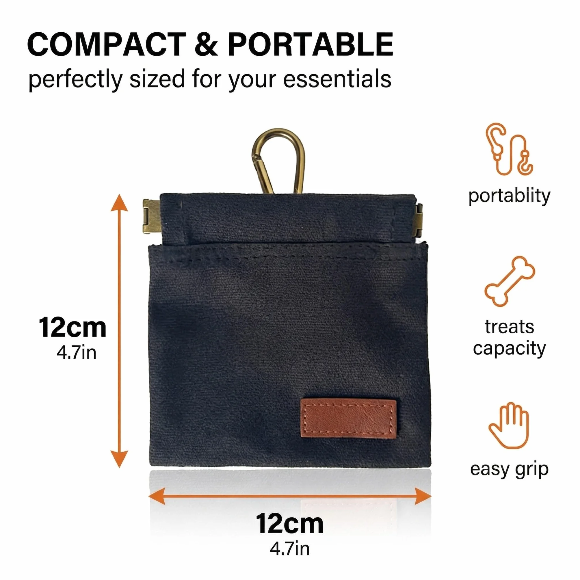 1 Pezzi Borsa Addestramento Cani con Porta Snack Integrato, Mani Libere e Moschettone, Porta Crocchette per Cani - Accessorio per Addestramento Professionale per Passeggiate, Agility