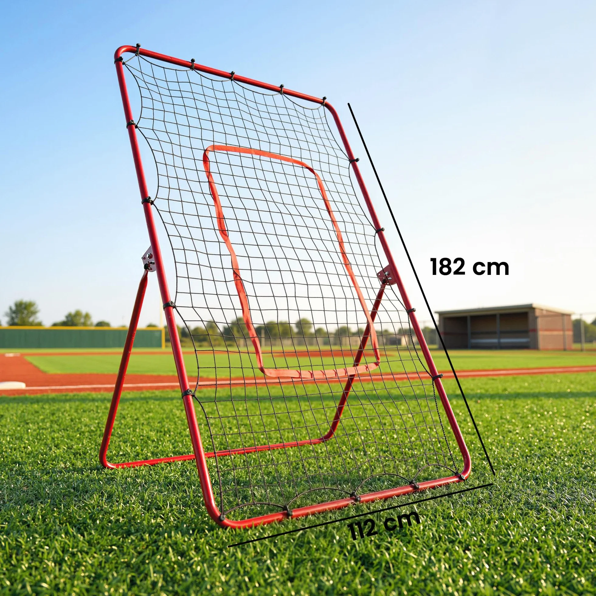 SPORTNOW Rete da Rimbalzo per Baseball, Rebounder Portatile con 4 Angolazioni Regolabili per Calcio, Baseball, Softball e Lacrosse, Per Lanci, Passaggi e Allenamento di Presa