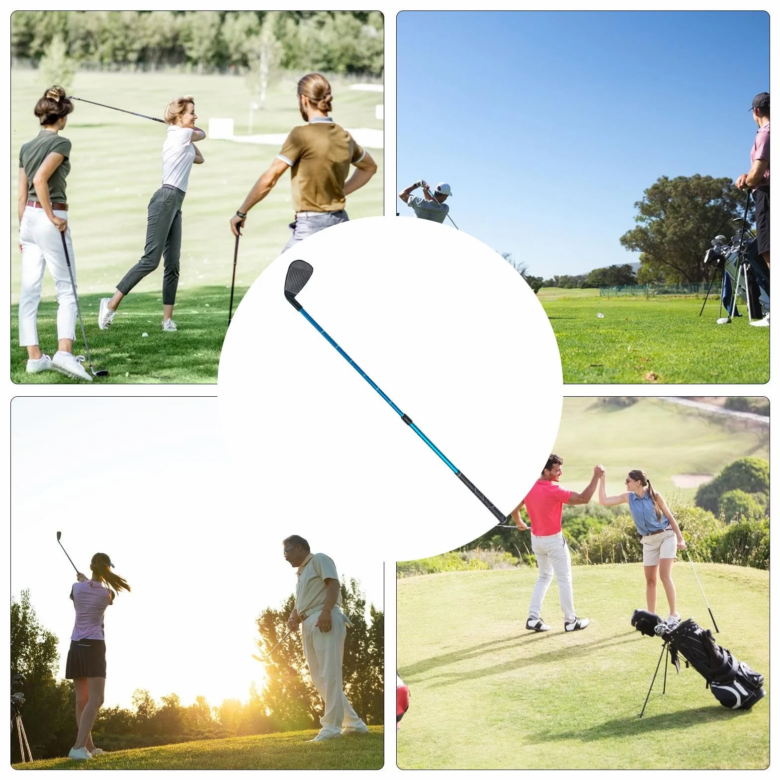 Putter da golf per bambini, Club da golf bidirezionale, Mazze da golf in miniatura di lunghezza regolabile, Putter da golf in scala trasparente, Golf Club destro sinistro, Attrezzatura da golf junior,