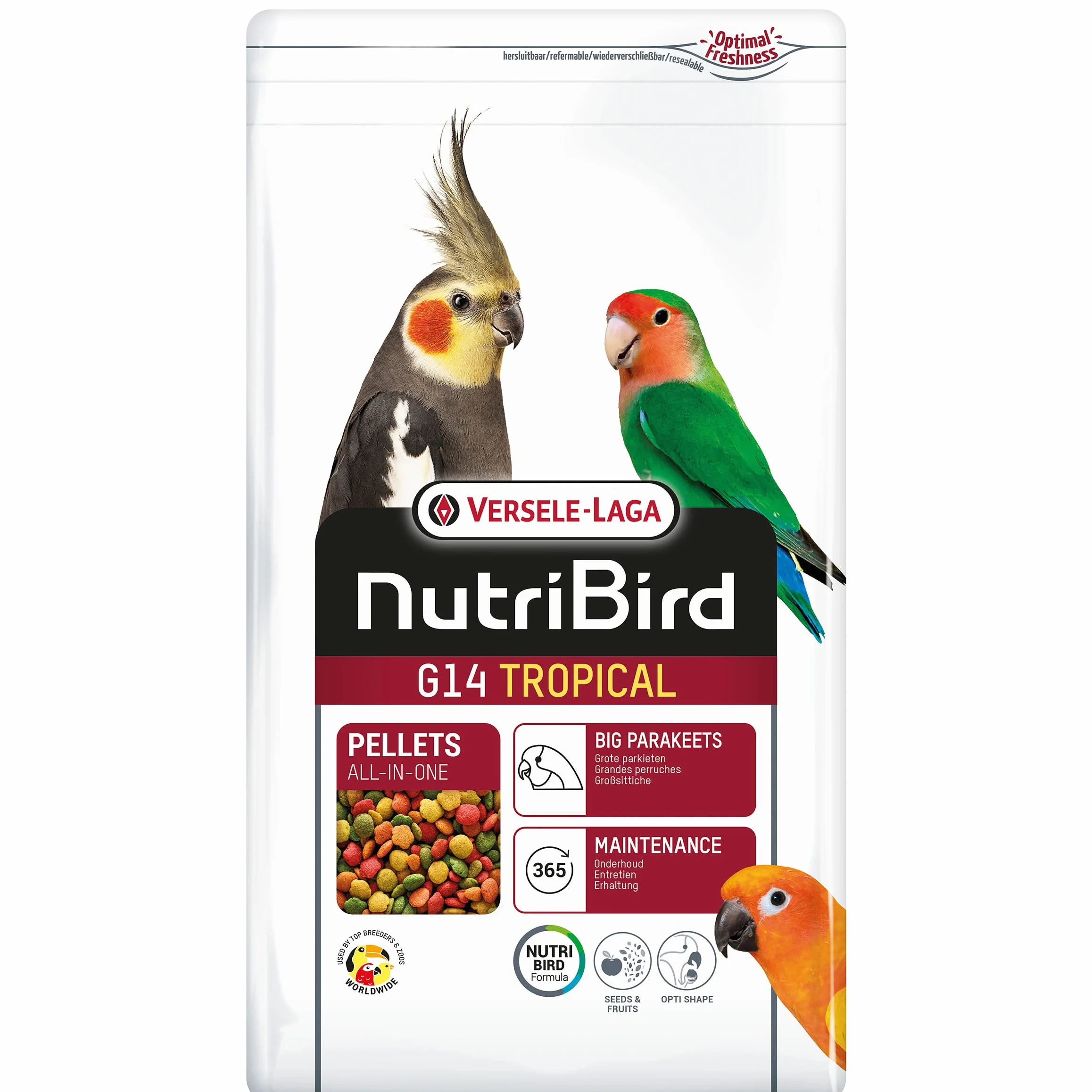 VERSELE-LAGA NutriBird G14 Tropical Pellet estrusi Alimento per grandi parrocchetti 3kg