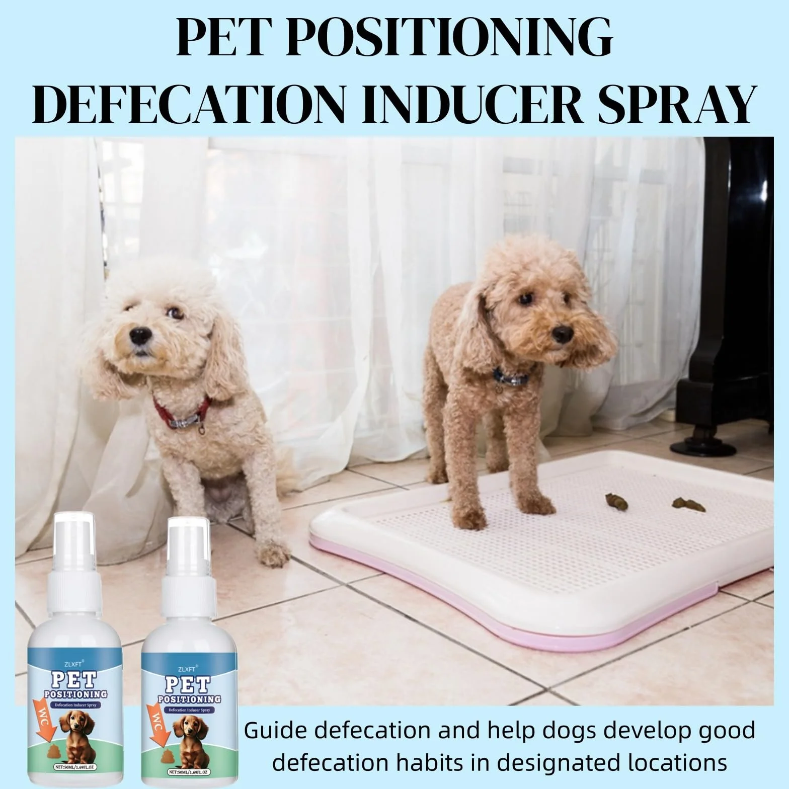 Spray per Addestramento Vasino per Cani,2pcs Spray per Addestramento al Vasino per Animali Domestici,Uso Quotidiano del Cane Liquido di Addestramento Della Toilette,Dog Potty Training Spray