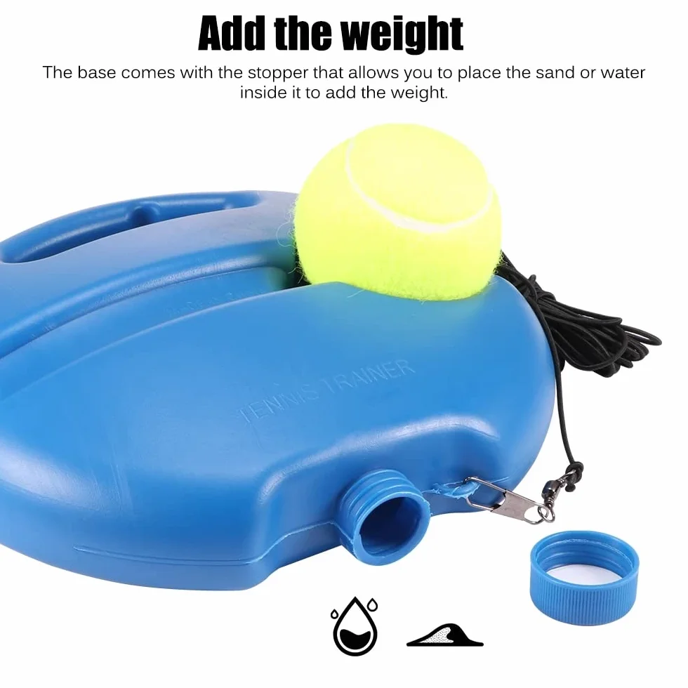 Set da tennis trainer con palla, 2 sfere di rimbalzo e borsa, gioco per esterni