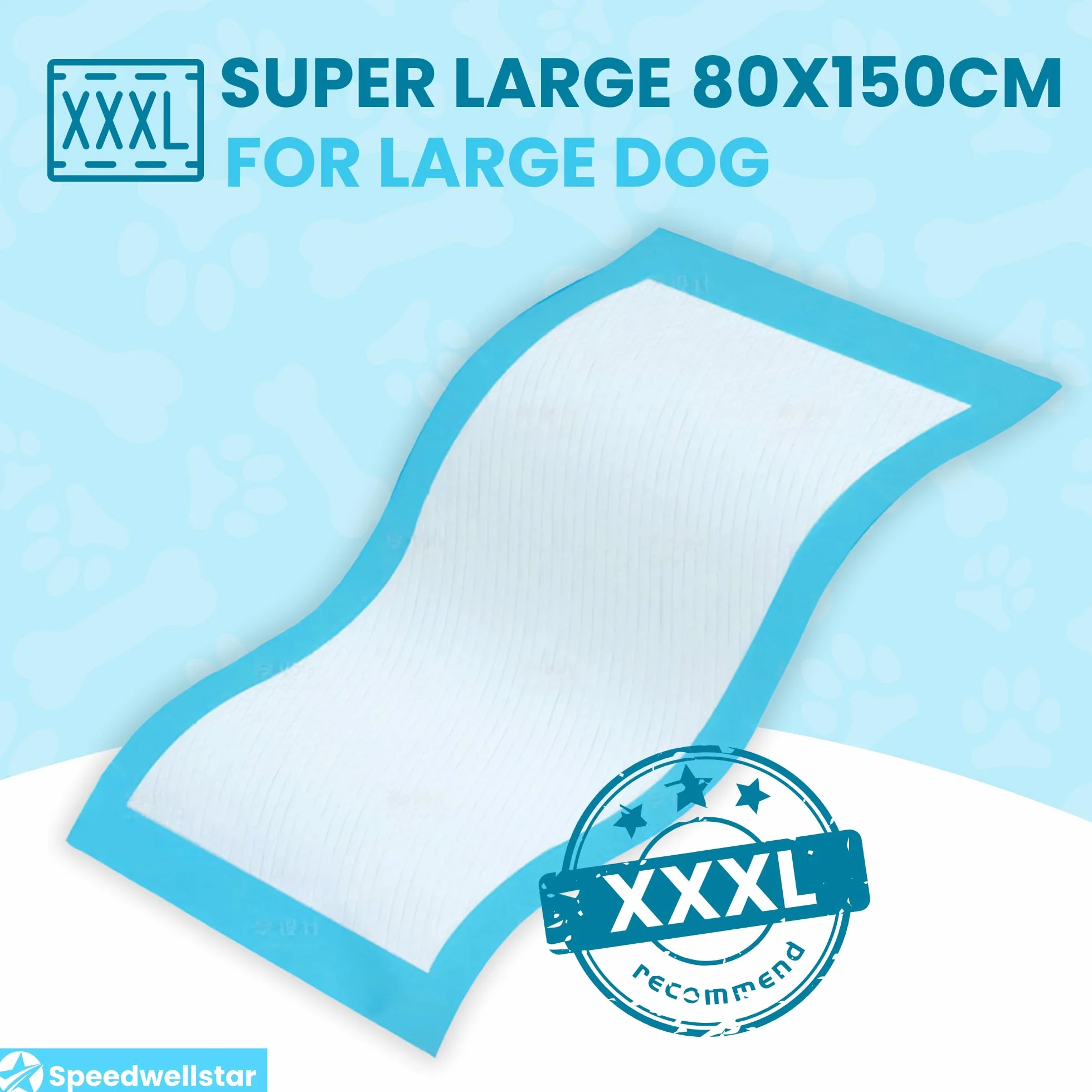 Speedwellstar Traverse per cani extra large 150x80 cm 2300 ml Grado veterinario confezione da 20