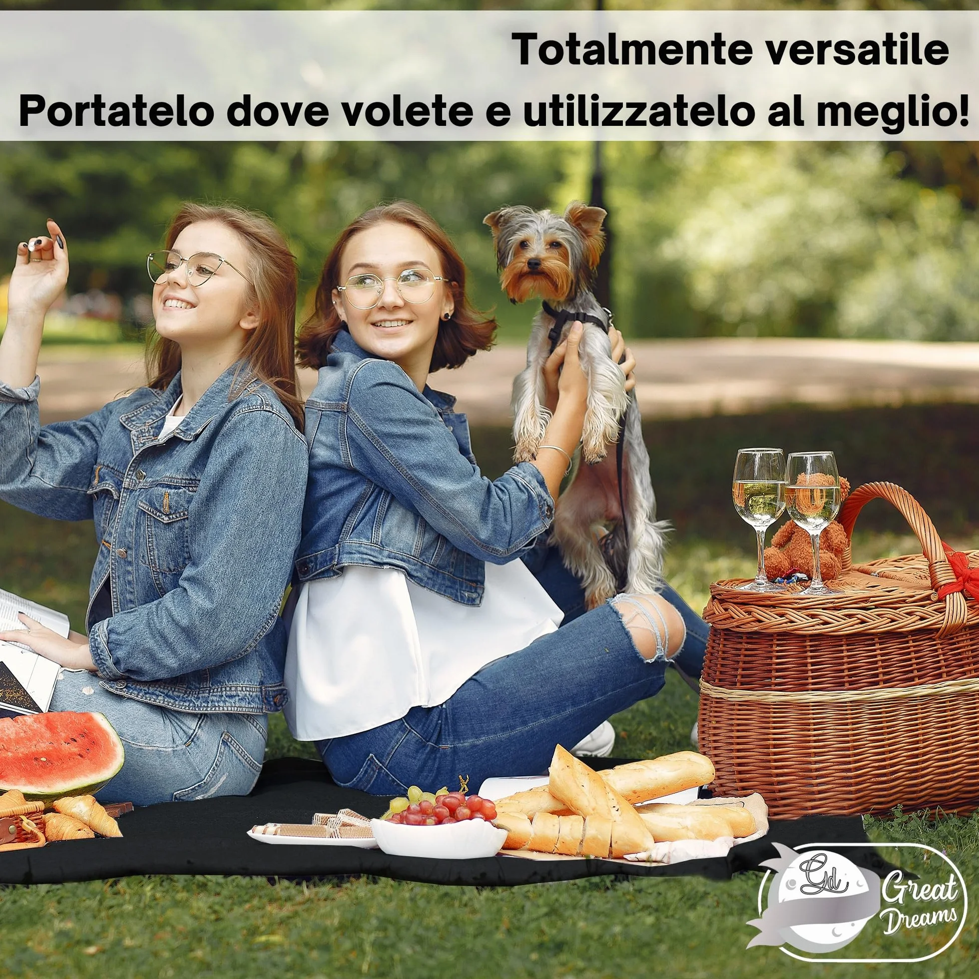 GreatDreams® Coprisedile per cani - Coprisedile impermeabile e resistente per cani - Protezione per auto per cani - Universale per SUV - Camion - Sedile singolo anteriore - 105 cm x 50 cm.