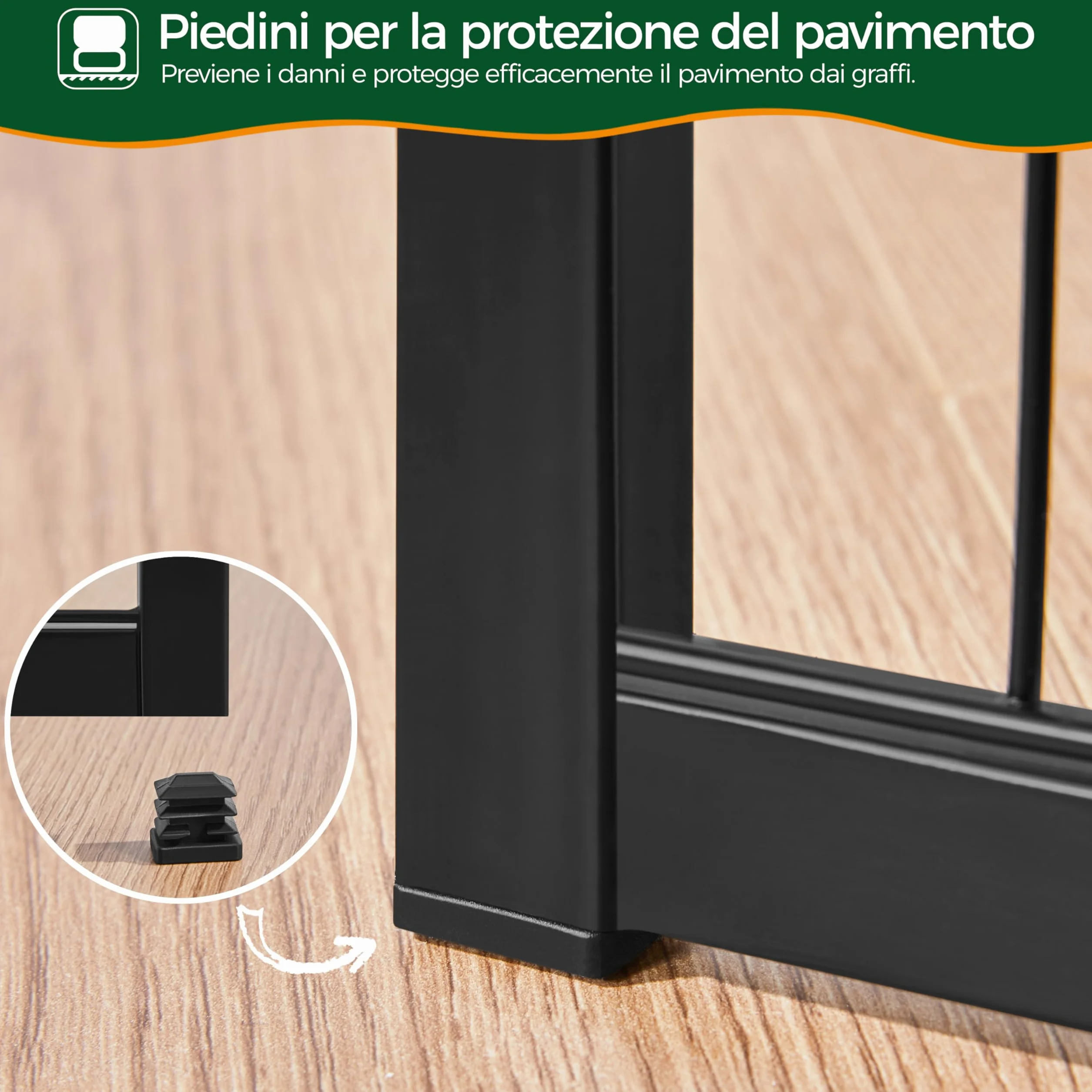 Yaheetech Recinto per Cani Grande 8 Pannelli 68x100 cm Ferro Recinzione Rete Metallica Pieghevole Portatile Nero