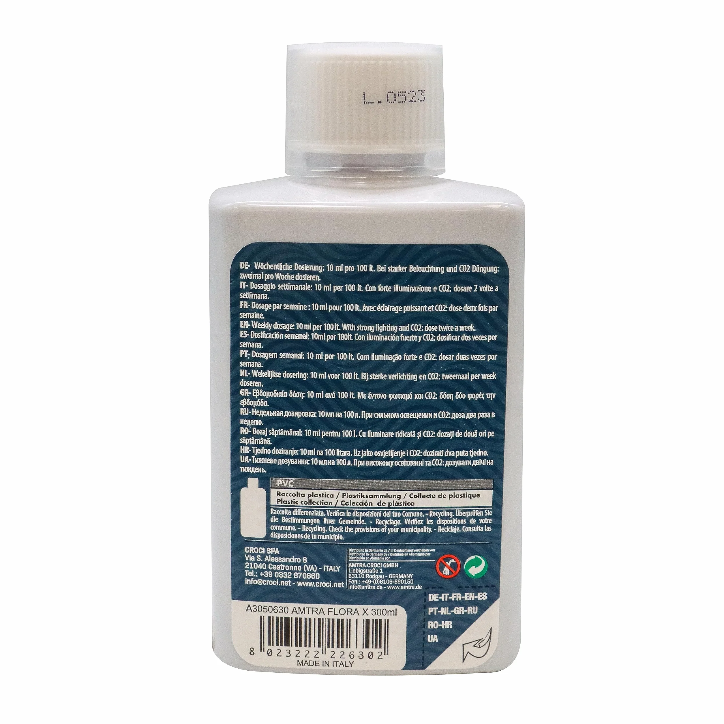 Amtra Flora X Integratore Ferro microelementi acquari Fertilizzante piante 300 ml