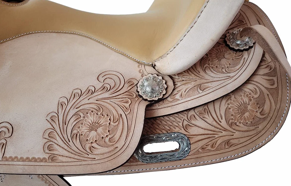 A&M Reitsport Sella western Dakota in pelle di bufalo intercambiabile, dimensioni: 17 pollici