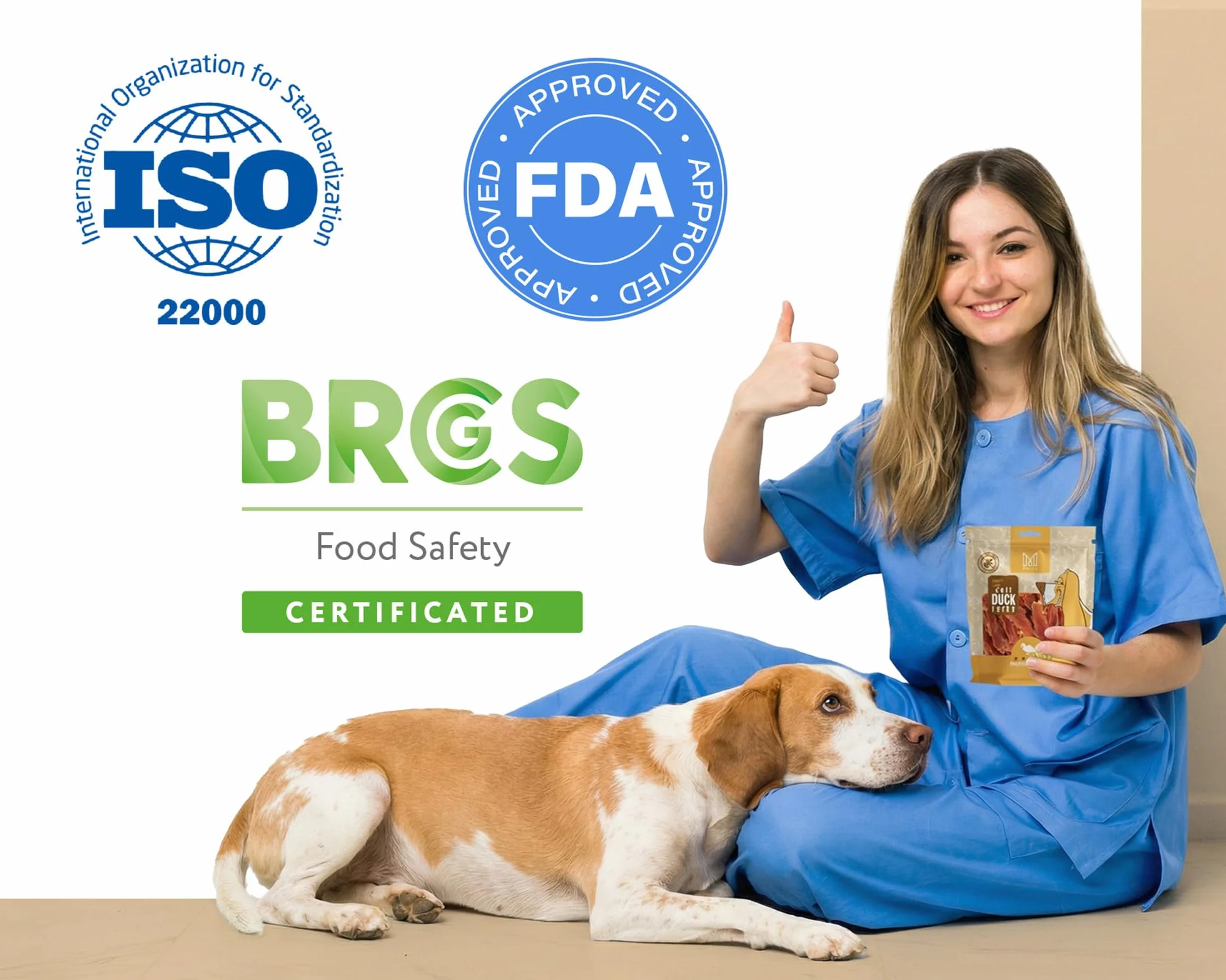 Dog Treats - 92% ad alto contenuto di carne, Senza Cereali e Zuccheri, crocchette per cani come integratore quotidiano, masticatore naturale, petto d'anatra essiccato, 500g