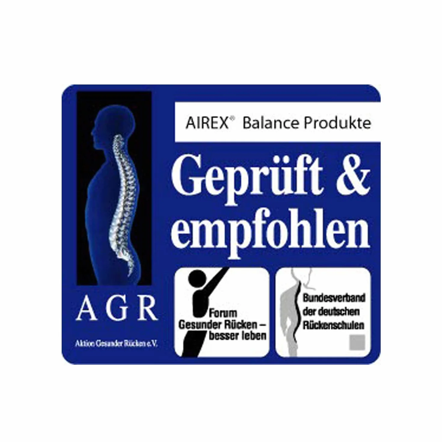 Airex Balance-Pad - Tappetino per allenamento, 48 x 40 x 6 cm, Colore: Blu