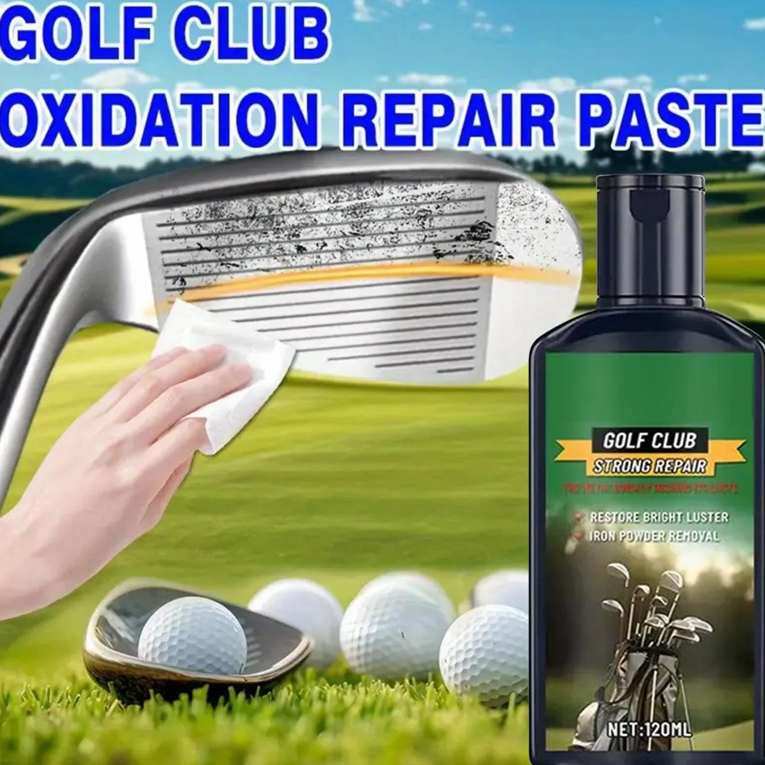 Golf Iron Cleaner 120 ml con Spugna per Lucidare Metallo e Alluminio
