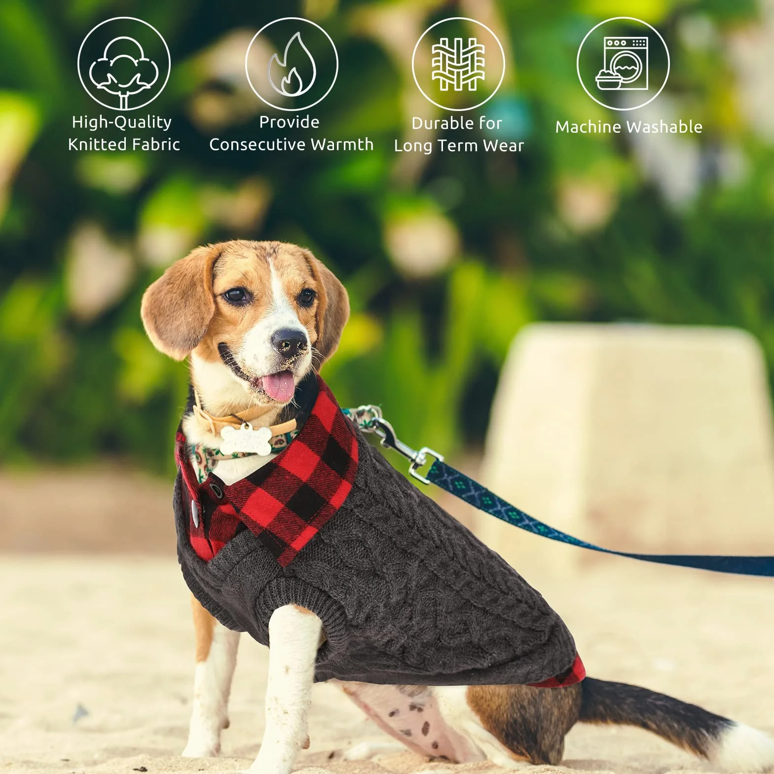 CITÉTOILE Maglione Invernale per Cani a Collo Alto Nero M