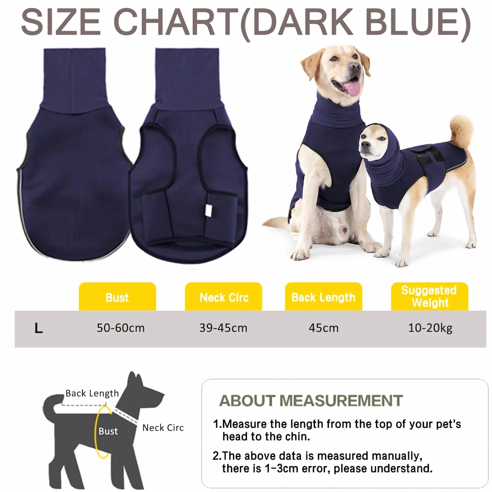 Cappotto Calmante per Cani Anti Ansia con Cappuccio