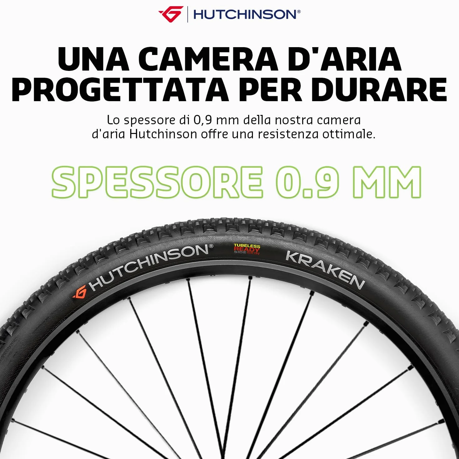 HUTCHINSON - Camera d'aria - MTB - Standard - Resistenza e antiforatura - Valvola Schräder o Presta - Spessore 0,9 mm - 48 MM - 29 x 1,90-2,35