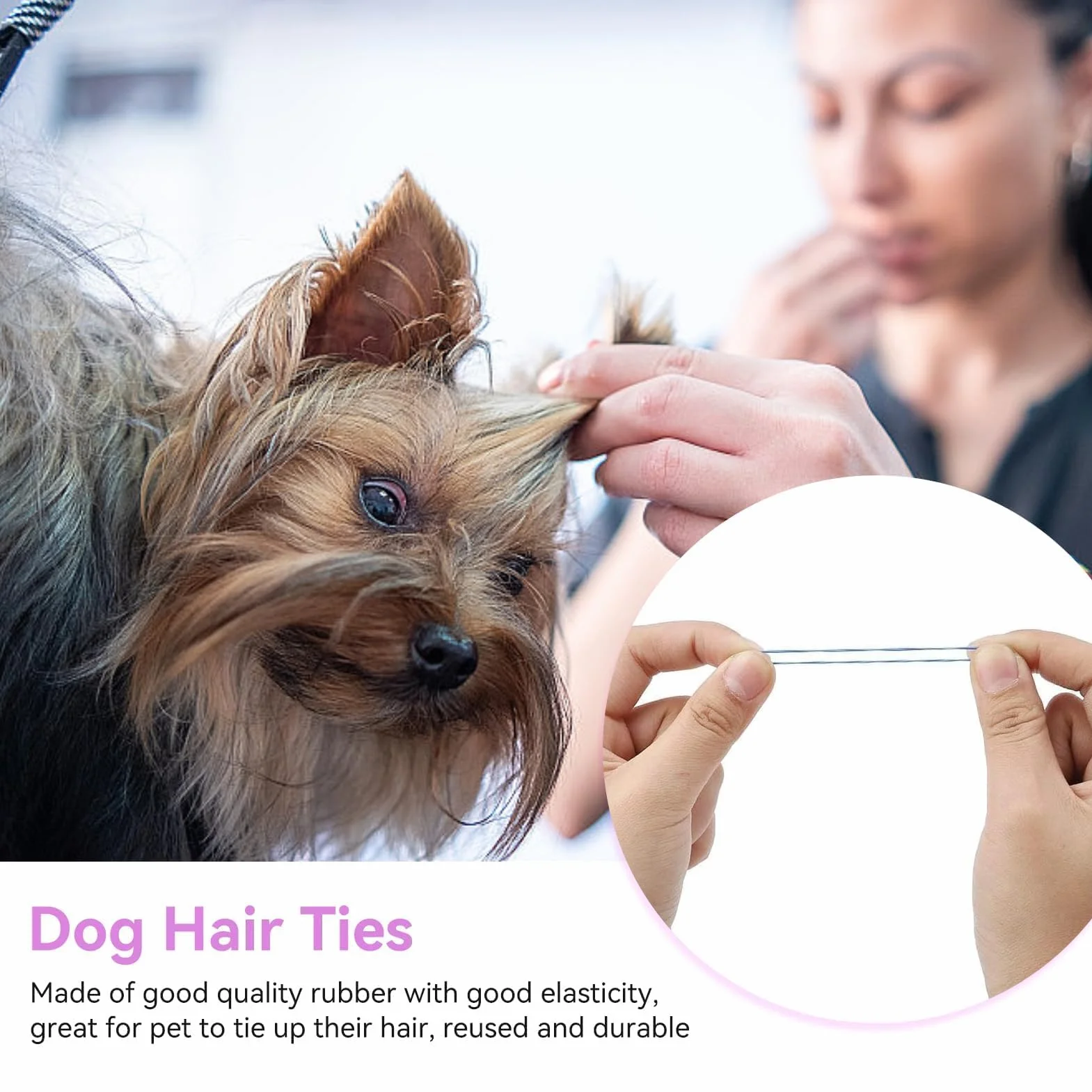 10 Confezioni Elastici per Cani, Elastici Piccoli Coloful Mini Scrunchies per Cani Elastici per Capelli Cravatte per Capelli Accessori per Capelli per Toelettatura Cani Fai da Te per Cani Gatti