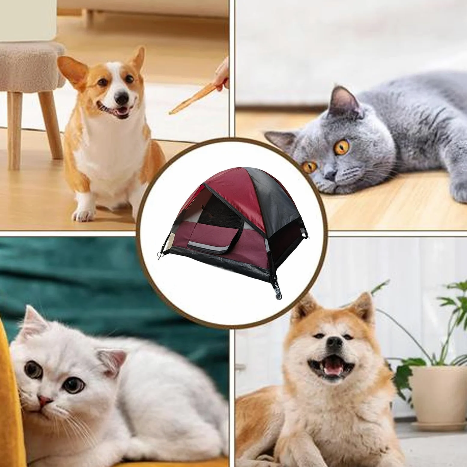 Generico Tenda per gatti da esterno, tenda da per gatti Tenda da per | Tenda da per gatti all'aperto, tenda per gatti impermeabile per cani di piccola taglia, animali domes